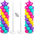 Jenaai 2 Set 163 Pcs Dollhouse Birthday Party Balloon Column Stand Kit | Purple by Jenaai