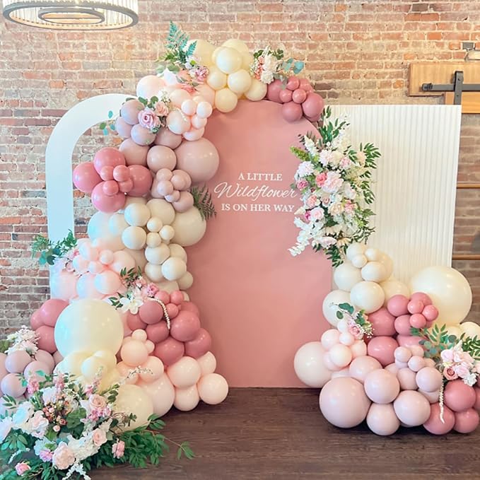 Awenztech 110pcs Dusty Pink Balloon Arch Garland Kit 18 12 10 5 inch | Wedding - Image 6