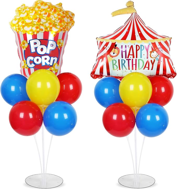 Carnival Circus Birthday Party Balloons Stand Kit 2 Sets by Naozinebi