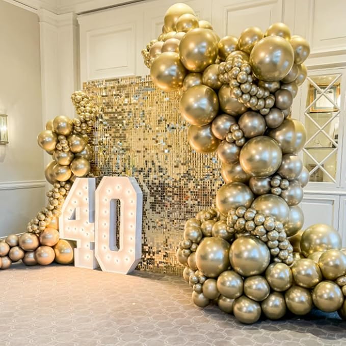 Metallic Gold Balloons 12 inch, Engagement, Birthday Party Decorations - Image 3