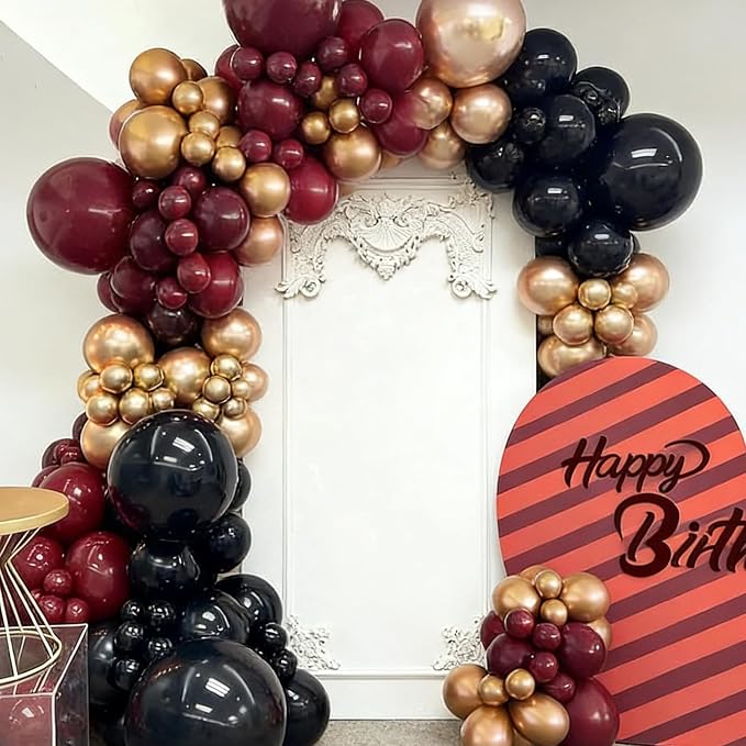 100pcs 5 Inch Small Burgundy Red Balloons | 5” Mini Maroon Wine Red Latex - Image 6