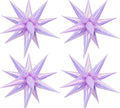 50pcs Iridescent Lilac 26' Water Drop Foil Cone Mylar Balloons Holographic by Enimapod