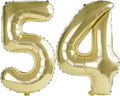 40 Inch Number 54 Balloons for 54th Birthday Party Decorations, 0-100 Champagne by FOBELEC