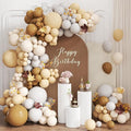 Boho Brown and White Balloon Garland Arch Kit by Unknown
