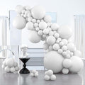 PartyWoo White Balloons 127pcs Matte White Latex Balloons Different Sizes | 36 by PartyWoo