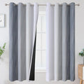 Grayish White and Grey Blackout Curtains by ESTELARTEXTILER