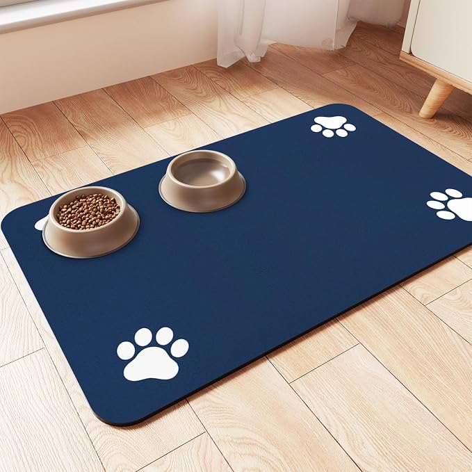 Pet Feeding Mat-Absorbent Pet Placemat by Incenseburner