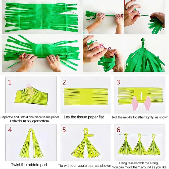 Rainbow Paper Tassel-Tassels Garland Banner is Perfect - Image 5