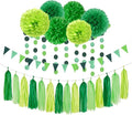 Green Party Decorations Tissue Pom-Poms by OURUOLA