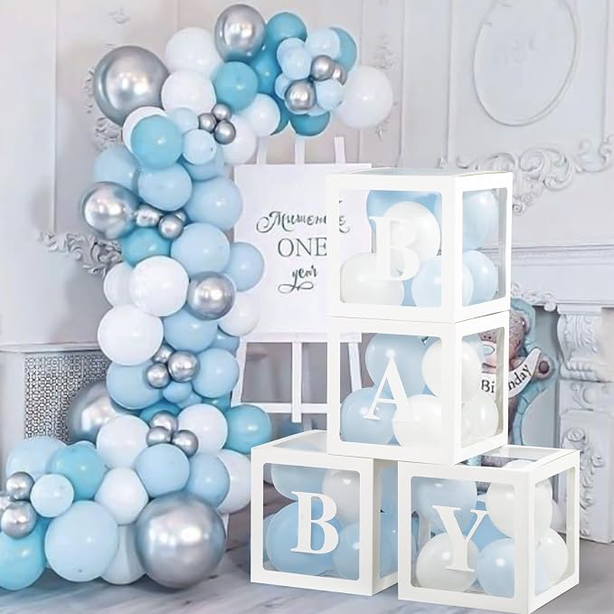 Voircoloria Baby Shower Decorations, Includes 36 Balloons & Adhesive Dots | - Image 3