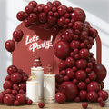 Awenztech 122pcs Burgundy Balloons, 18 12 10 5 inch Maroon Balloons Different by Awenztech