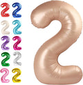 Big 40 Inch Light Brown 2 Number Balloon Birthday Decoration, 2026 Light Brown by Upgesy