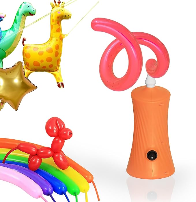 Voircoloria 260 Balloon Pump Electric, Portable Automatic Dual Nozzle Inflator by Voircoloria