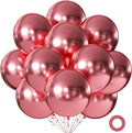 Metallic Red Balloons 18 Inch 24 Pack Matte Helium Latex Round Balloons by KALOR