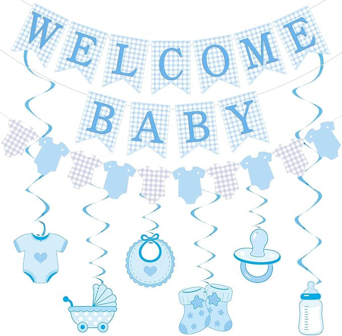 Baby Shower Decorations | Welcome Baby Sign Banner by XenoptyChron