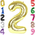 40 Inch Light Gold Number 2 Balloon, Champagne Birthday Party Decorations | 40 by Hadoife
