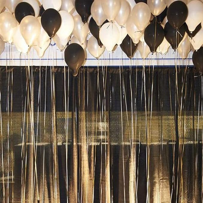 PartyWoo Gold Crepe Paper Streamers 6pcs 492 FT Silver Black Streamers | - Image 6