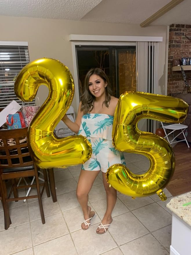 Number Balloon Gold Number 9 for 9 19 Birthday Party Decorations, 40 Inch | - Image 2