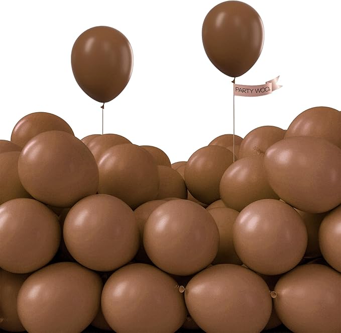 PartyWoo Brown Balloons 50pcs Boho Neutral Coffee Tan Fall Color | Balloons by PartyWoo