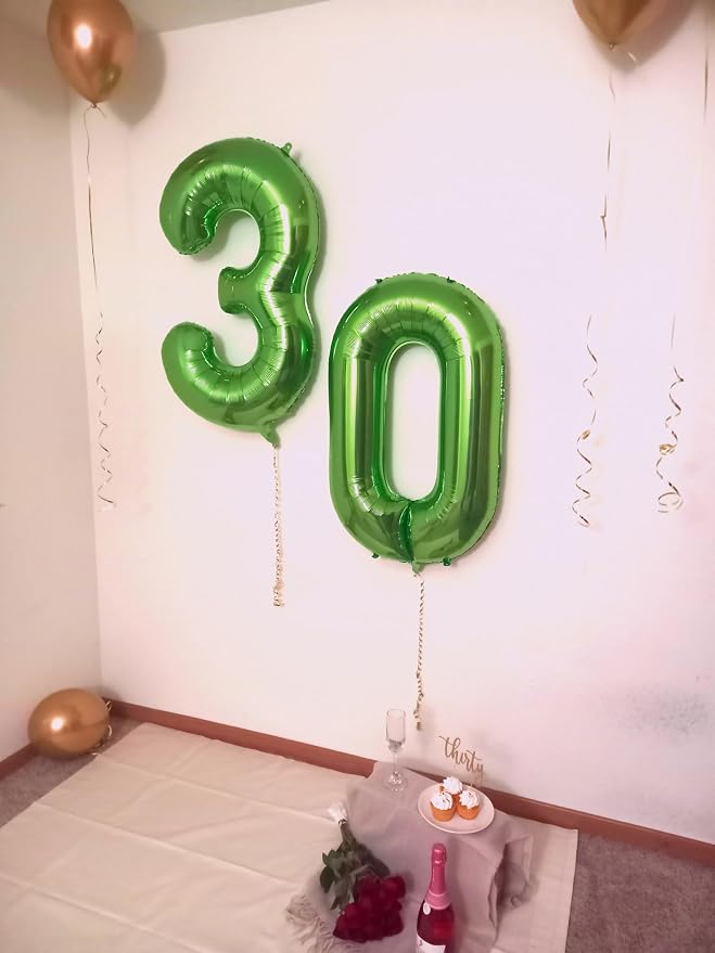 Light Green Number 0 Balloon 40 inch, Birthday Party Balloons Decorations | - Image 6