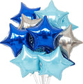 TONIFUL 15 Pcs Star Balloons 18 Inch Large Blue Silver Foil Balloons | Helium by TONIFUL