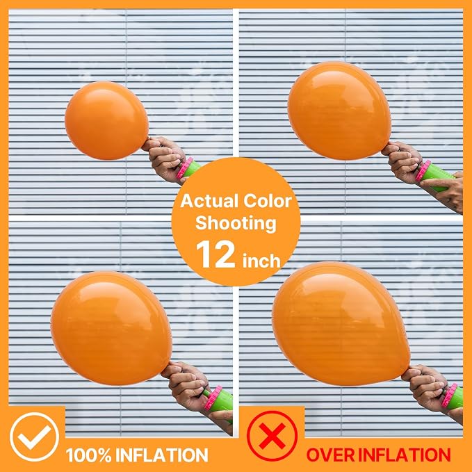 PartyWoo Orange Balloons 101pcs 12 Inch Fall Latex Helium Balloons - Image 4
