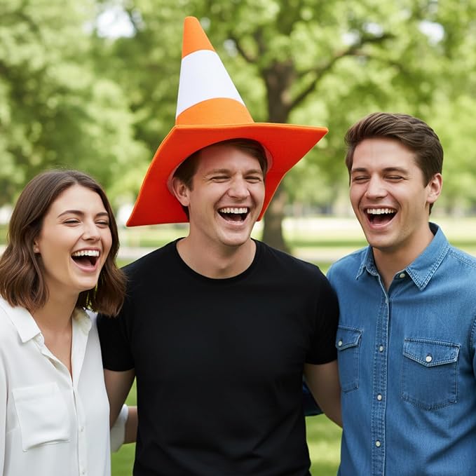 Traffic Cone Hat Crazy Hats for Adults Women Men, Funny Hats Novelty Silly - Image 5