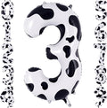 40" Cow Print Foil Number 3 Balloon by TNCDJKPA