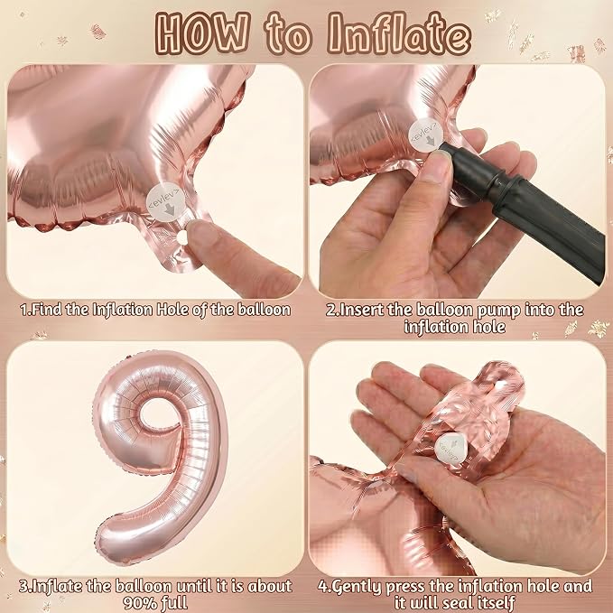 Rose Gold Number 19 Balloon 40 Inch, Luxe Foil - Image 5