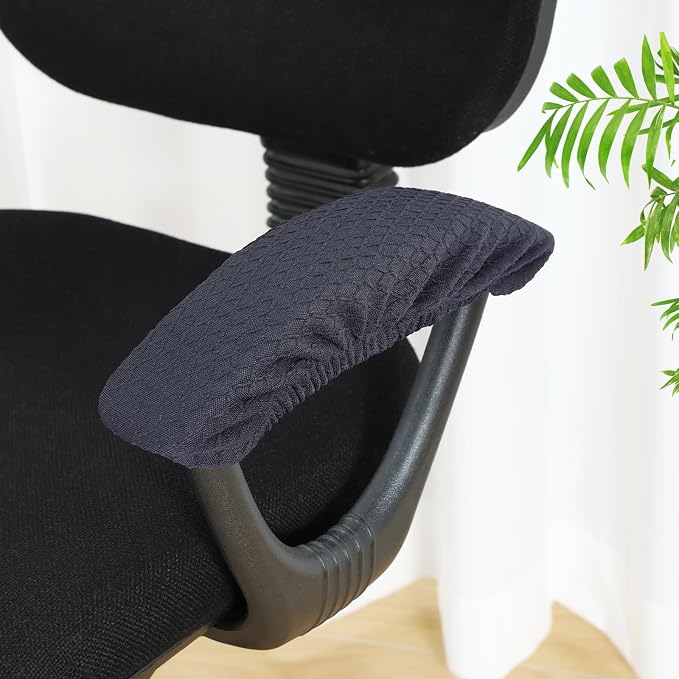 Smiry Office Computer Chair Armrest Covers, Dark Grey - Image 2
