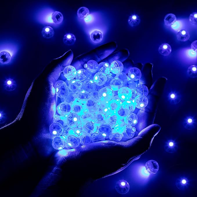 200pcs Blue LED Balloon Lights, LED Round Ball Lamp Tiny Lighting Decoration - Image 4