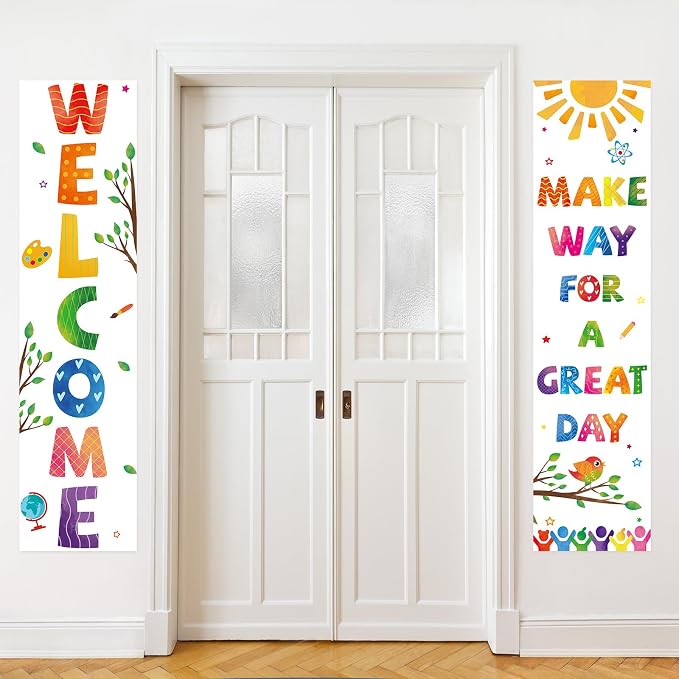Sideim Colorful Classroom Welcome Poster Decorations, Welcome Sign - Image 4