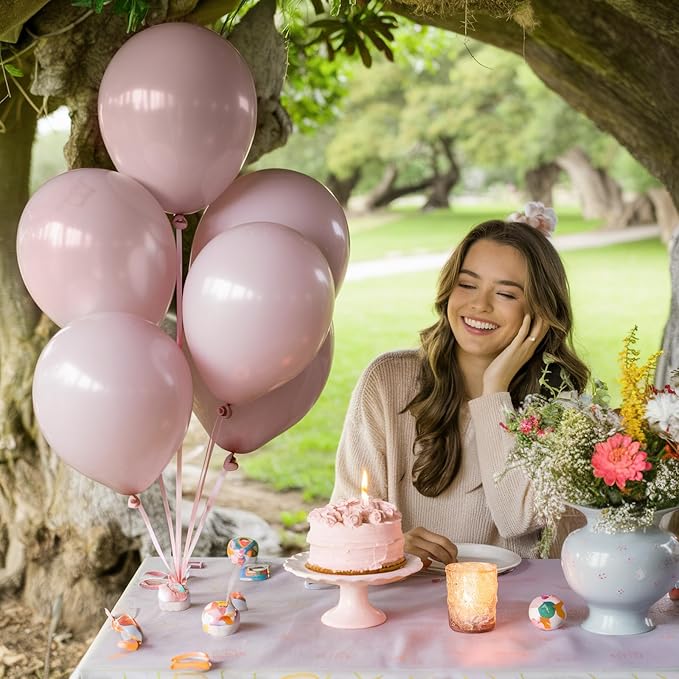 Jobkoo 5 Inch Pink Balloons - Image 4