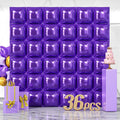 NISOCY 36PCS Metallic Purple Square Foil Balloons Wall Backdrop | Double Sided by NISOCY