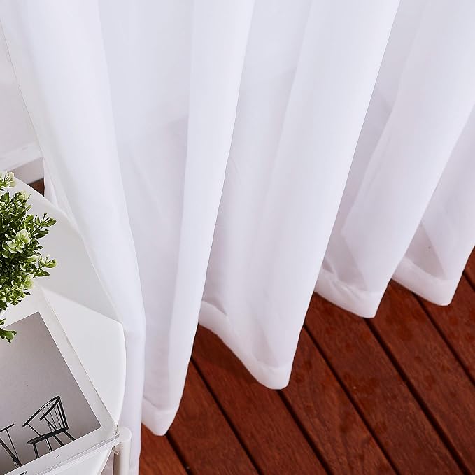 NICETOWN Voile Sheer Curtains for Windows, Grommet Elegant Airy Lightweight - Image 3
