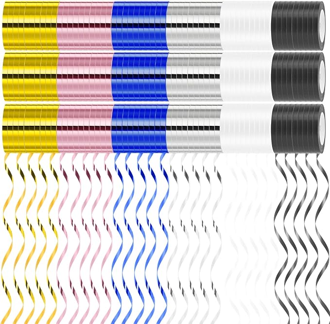 Inspire 180 Rolls 6 Colors Shiny Curling Ribbon by Isaspire