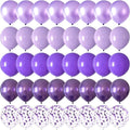 Purple Balloons 12 Inch 60 Pcs Metallic Pearl Light Purple Latex Confetti by Searchbyoccasioncolorsize