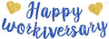 Blue Glitter Happy Workiversary Banner by RICHHHA
