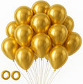 Voircoloria 105pcs Metallic Gold Party Latex Balloons, 12inch | by Voircoloria
