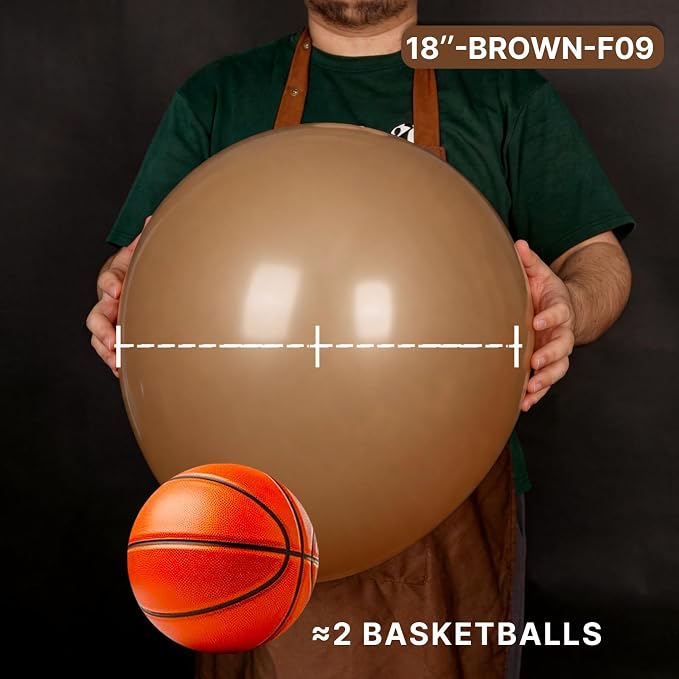 PartyWoo Brown Balloons 20pcs Boho Neutral Coffee Tan Fall Color | 18 Inch - Image 2