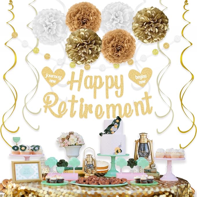 KOKAR Gold Retirement Party Decorations - Image 6