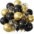 Black and Gold Balloons, Latex Balloons by Adeyoo