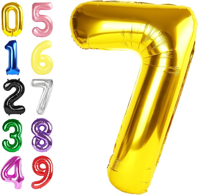 Number Balloons 40 Inch Gold 6 Balloon by Argthjy