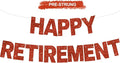 Glitter Red Happy Retirement Banner Pre-Strung Retirement Party Decorations by RICHHHA