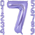 Purple Number 7 Balloon 40 Inch, Big Large Foil Helium Number Balloons by AIQINHU
