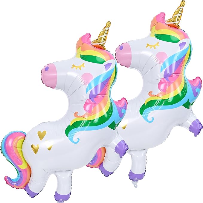 41'' Large Unicorn Birthday Decoration Balloons - Image 8