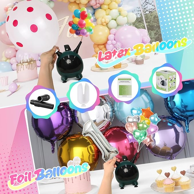 Balloon Pump Electric, Portable Balloons Inflator Air Pump Dual Nozzle - Image 3