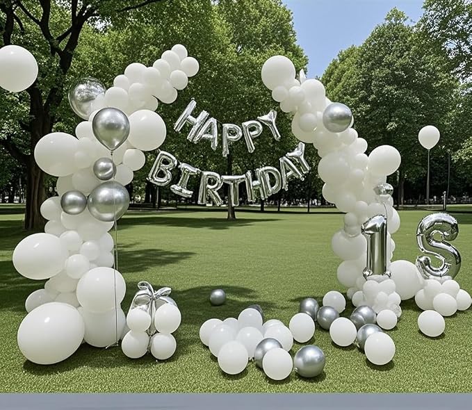 White Balloons 145pcs Different Sizes 5in 10in 12in 18in White Latex Balloon - Image 4