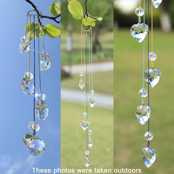 Crystals Heart Prisms Suncatcher Hanging Ornament Rainbow Maker - Image 3