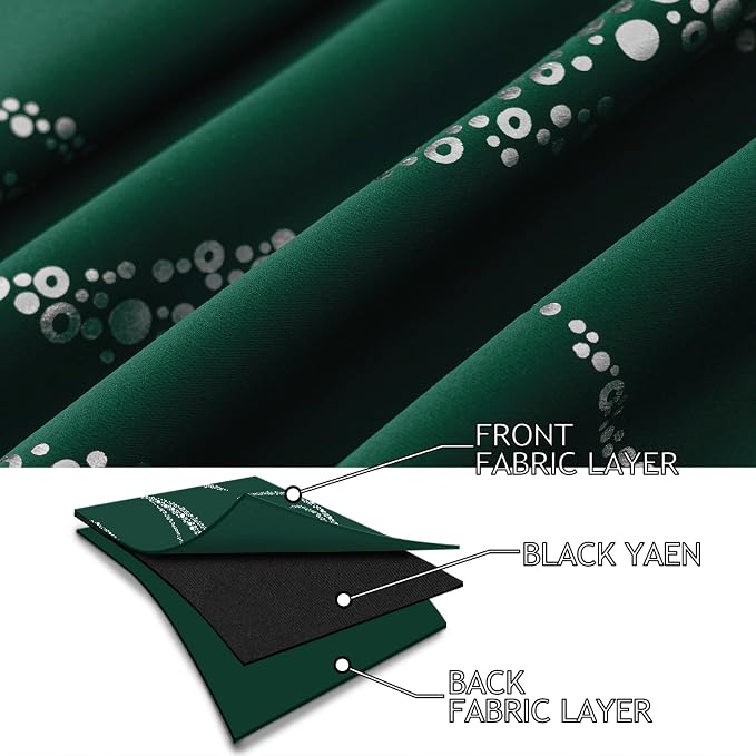 Yakamok Emerald Green Blackout Curtains - Image 4